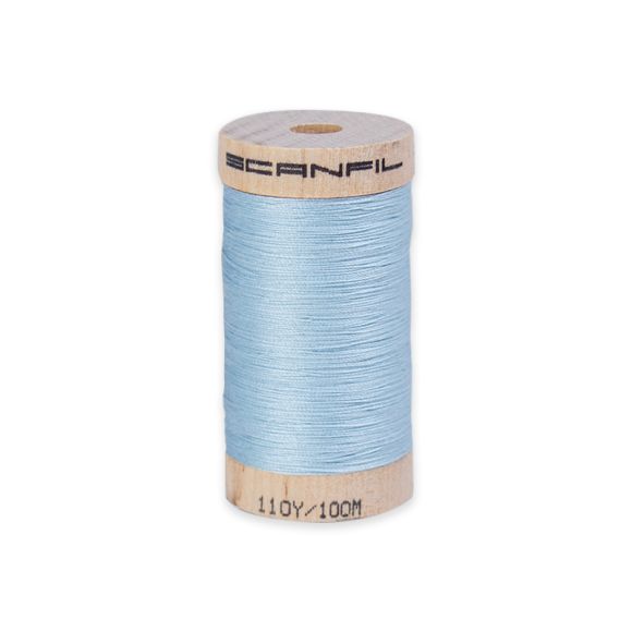 Fil à coudre - bio "organic cotton" bobine de 100 m (4814/bleu clair) de SCANFIL