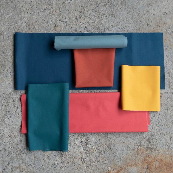 Paquet de restes de tissu canevas coton enduit "Colour Mix" (multicolore)