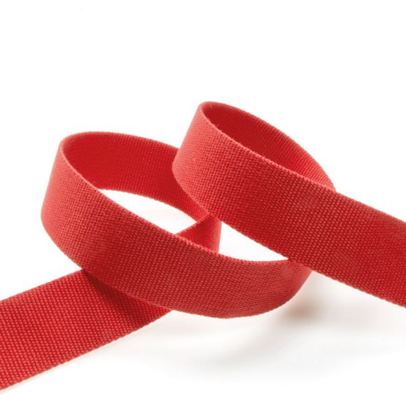 Gurtband Viskose - feste Qualität "Uni" 30/40 mm - am Meter (rot)