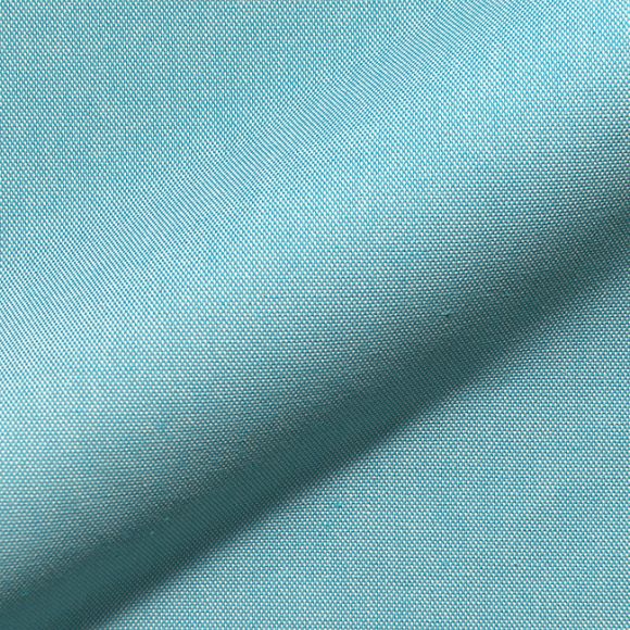 Tissu de décoration en coton "Dobby" (turquoise/écru)
