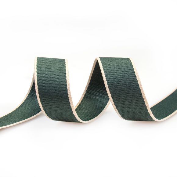 Gurtband "Bicolor" 38 mm (waldgrün-natur)