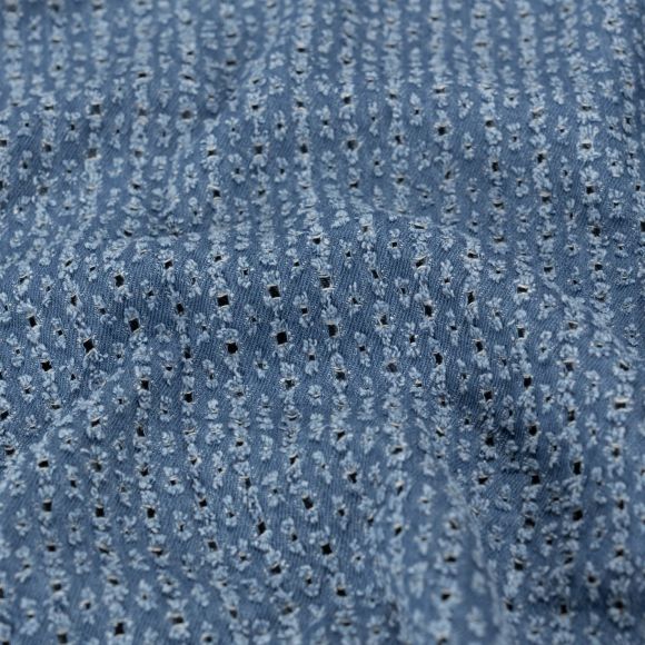Jeansstoff Baumwolle "Fancy Burnout" (jeansblau)
