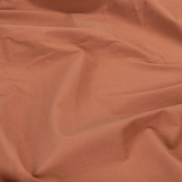 Popeline coton stretch "Paper Touch" (orange rouille)