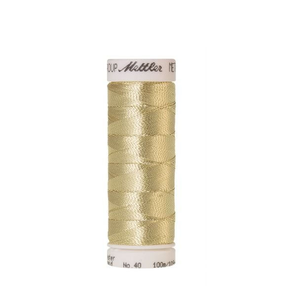 Mettler - Fil à coudre et à broder "Metallic", bobine de 100 m (0496/pale gold)