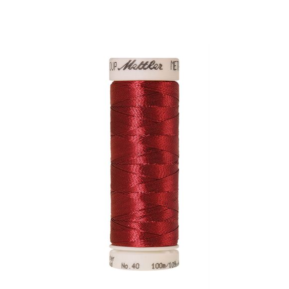 Mettler - Fil à coudre et à broder "Metallic", bobine de 100 m (1723/bright rubin)