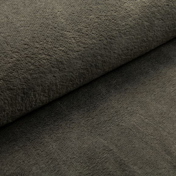 Tissu éponge bambou/coton - uni "Wellness" (anthracite)