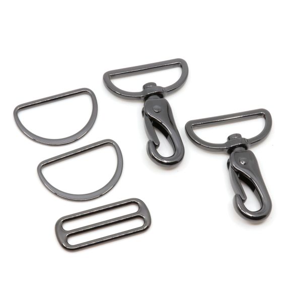 Taschen Hardware Kit "Elegance" 40 mm (gunmetal)