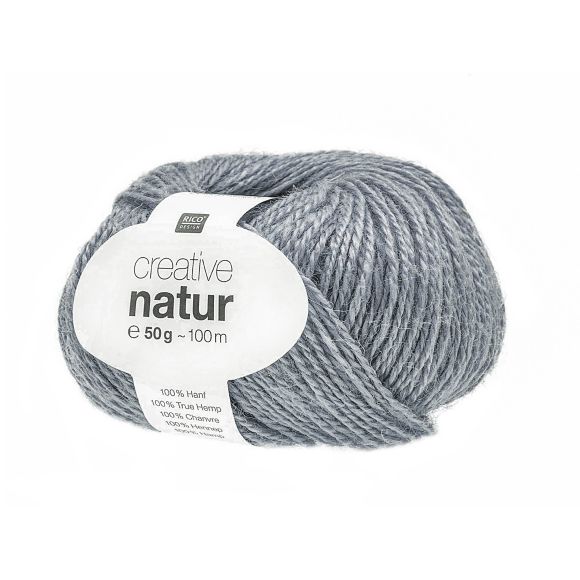 Fil de chanvre - Rico Creative Natur (gris bleu)