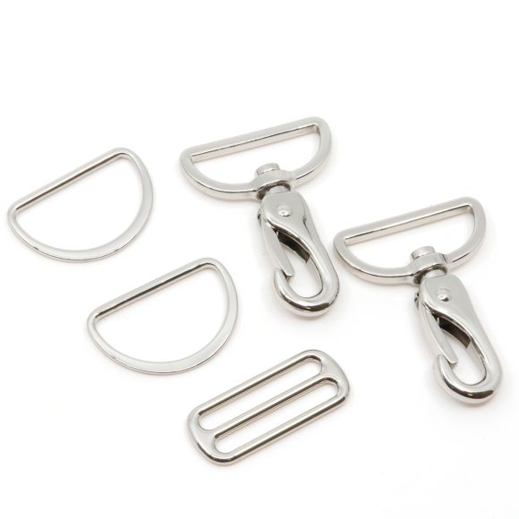 Taschen Hardware Kit "Elegance" 40 mm (silber)