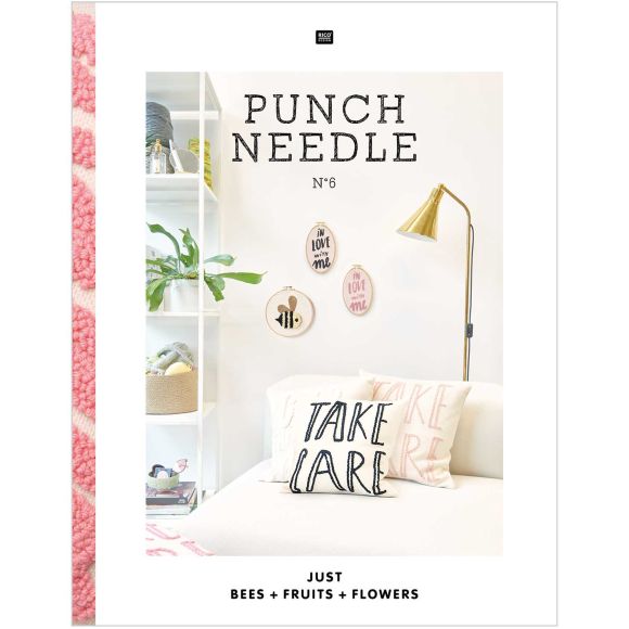 Livre "Punch Needle - n° 6 Just Bees + Fruits + Flowers" de Rico Design (allemand/français/anglais)