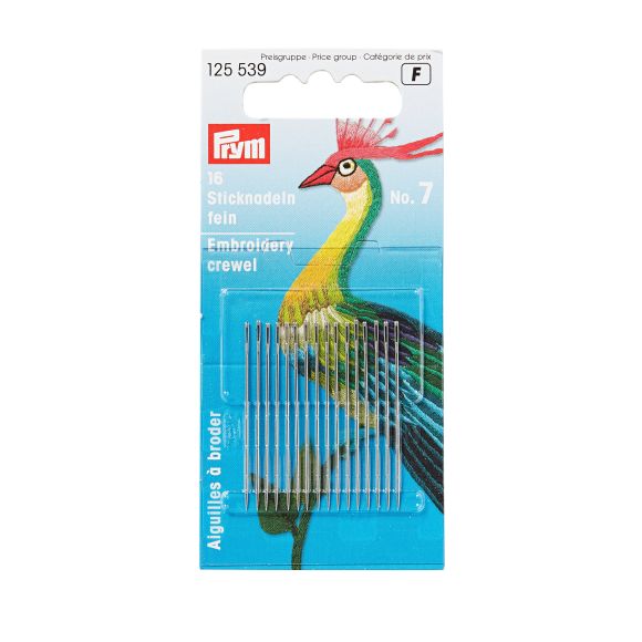 PRYM Aiguilles à coudre avec un grand chas, No. 7, lot de 16 pces 125539