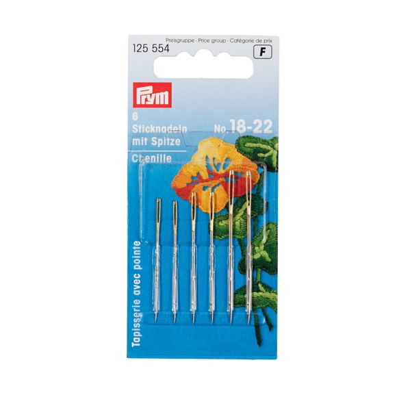 PRYM Sticknadeln mit Spitze - 6 Stück (No. 18-22) 125554