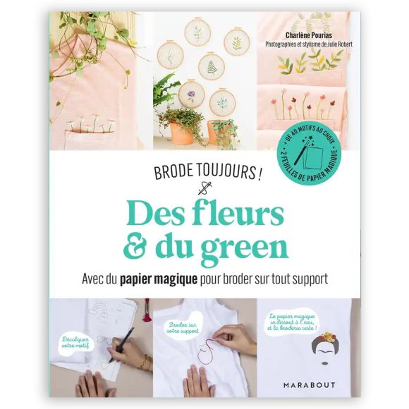 Livre - "Brode toujours - Des fleurs & du green" de Charlène Pourrias