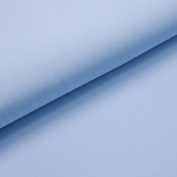 Popeline de coton - uni "Linge de lit" (bleu clair) de WEBA