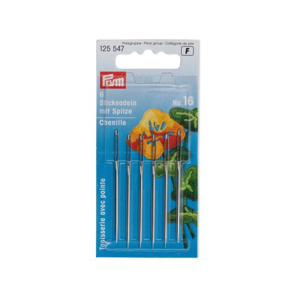 PRYM Sticknadeln mit Spitze - 6 Stück (No. 16) 125547