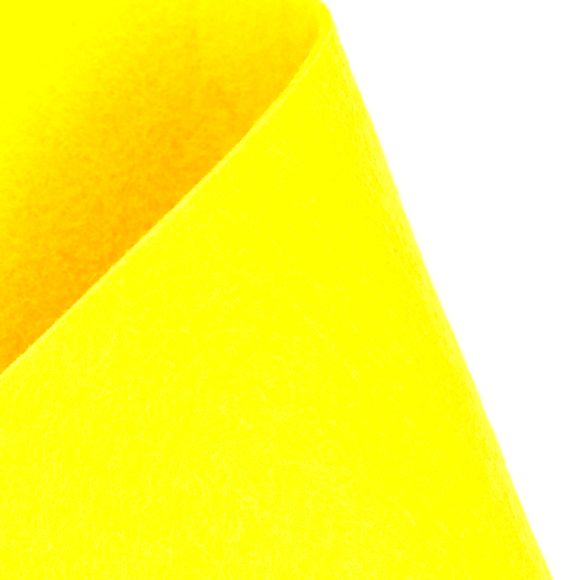 Feutre de bricolage 2 mm - morceau de 30.5 x 30.5 cm (jaune)