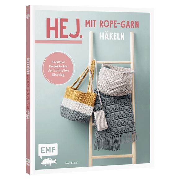 Livre - "Hej. Mit Rope-Garn häkeln super easy" de Natalie Nar (en allemand)