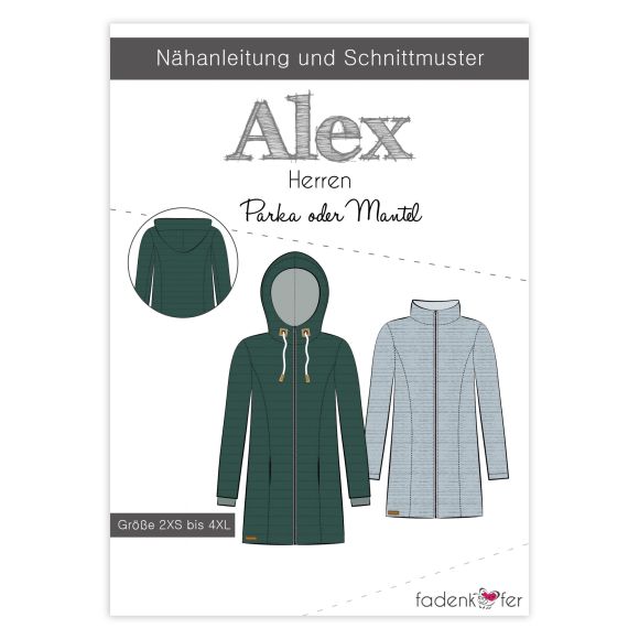 Patron - Parka/manteau pour hommes "Alex" (2XS-4XL) de fadenkäfer (en allemand)