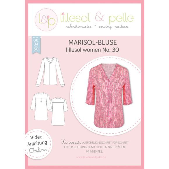 Schnittmuster Damen "Marisol-Bluse - No. 30" Gr. 34-50 von lillesol & pelle