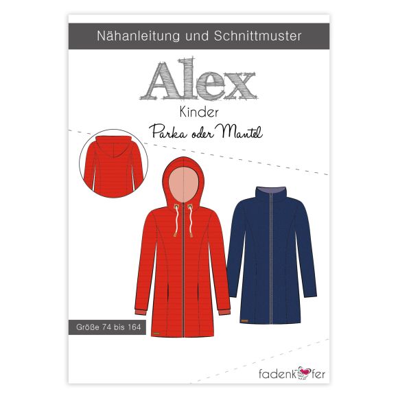 Patron - Parka/manteau pour enfants "Alex" (74-164) de fadenkäfer (en allemand)