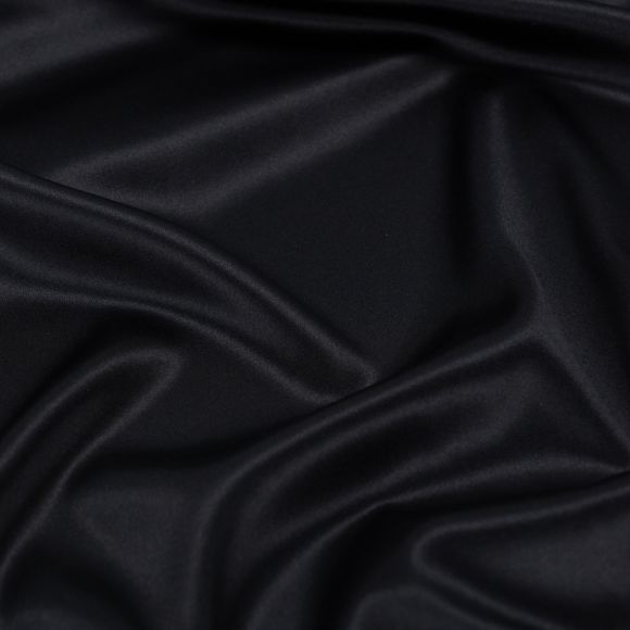 Seidensatin Stretch "Deluxe" (schwarz)