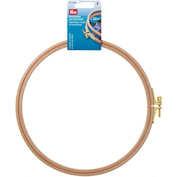 PRYM Stickrahmen Buchenholz - mit Schraube Ø 25 cm (natur) 611679