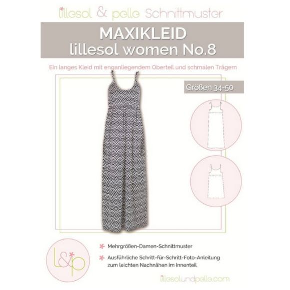 Schnittmuster Damen "Maxikleid - No. 8" Gr. 34-50 von lillesol & pelle