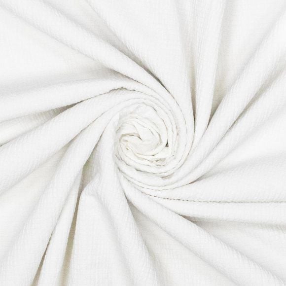 Baumwolle Stretch "Uni Crinkle - Ashley Fibre Mood" (offwhite)