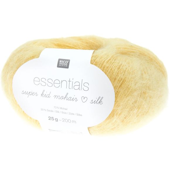 Laine mohair - Rico Essentials Super Kid Mohair Silk (vanille)