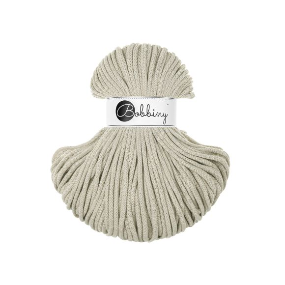 Recycling Makramee-Garn Baumwolle "Premium Ø 5 mm - pale olive" (blassoliv) von Bobbiny