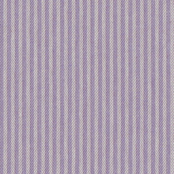 Tissu de decoration cotton "Dobby rayures" (lilas/écru)