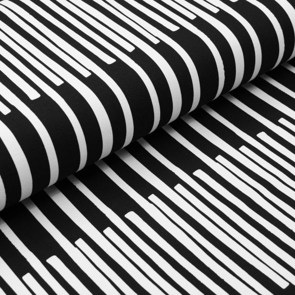 Sweat d'été/french terry "Piano by Bienvenido colorido" (noir/blanc) de Swafing