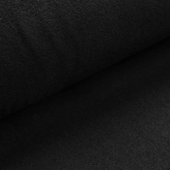 Tissu pour manteaux - laine "Softlana" (noir)