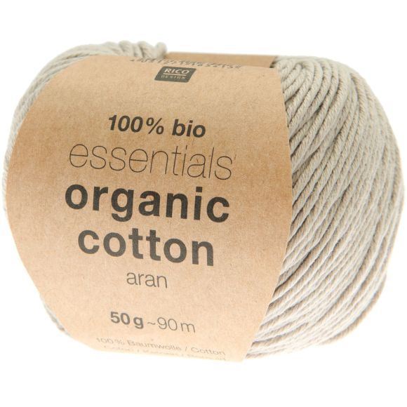 Bio-Wolle - Rico Essentials Organic Cotton aran (greige)