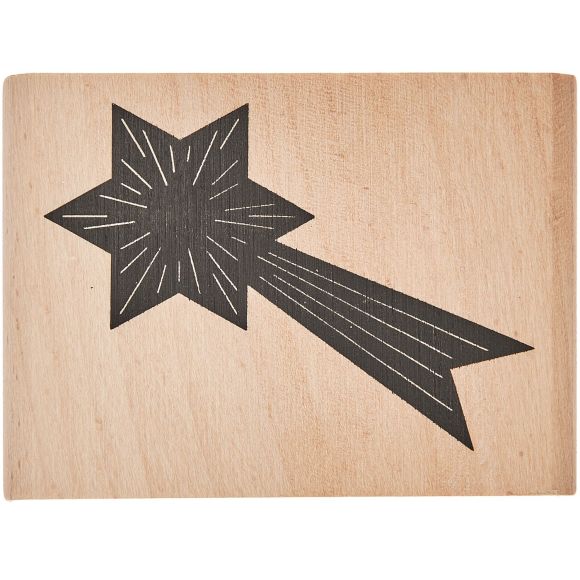 Holzstempel-Set "Put a bow on it - Sternschnuppe" von RICO DESIGN