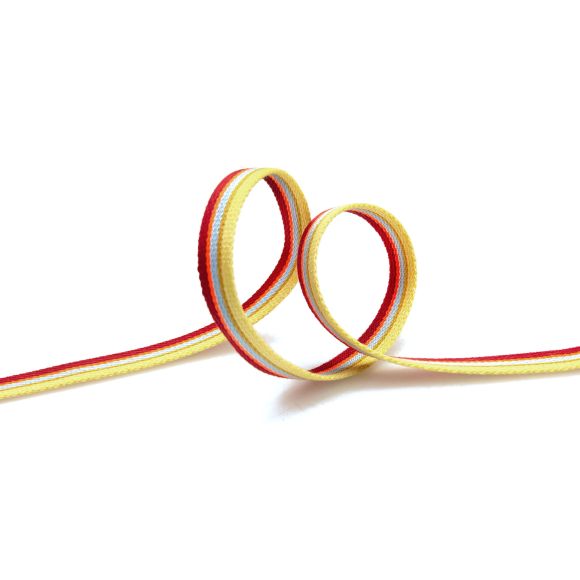 Gurtband "Multistreifen" 15 mm (rot/gelb/hellblau)