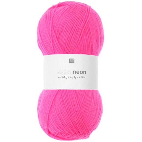 Laine pour chaussettes - Rico Socks Neon (pink)