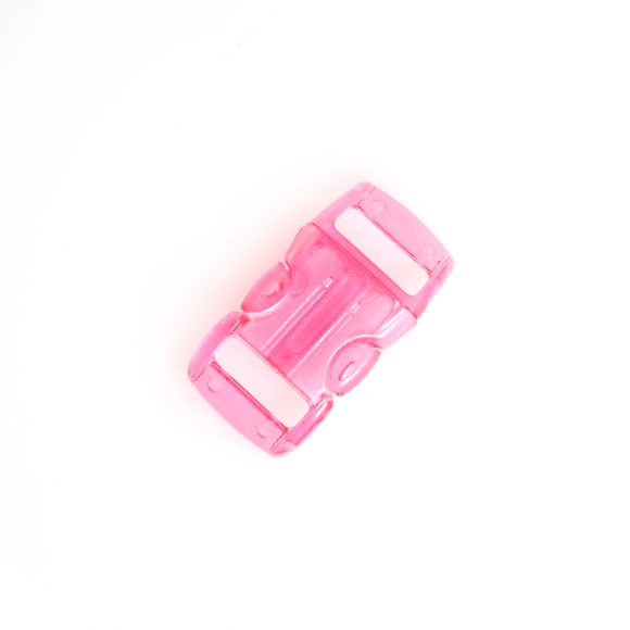 Steckschnalle gebogen - 10 mm (pink transluzent)