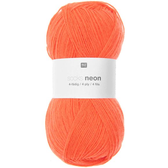 Laine pour chaussettes - Rico Socks Neon (orange)
