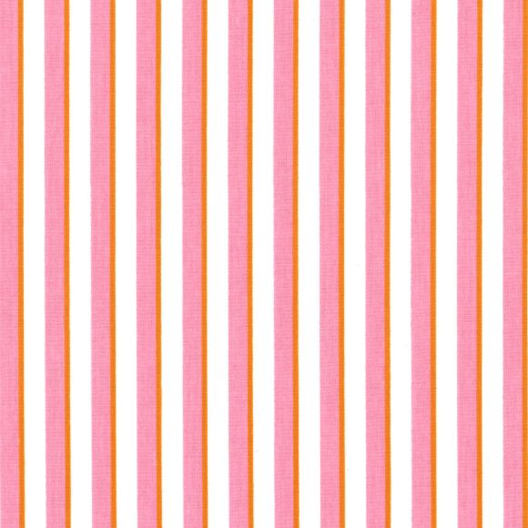 AU Maison - Toile cirée "Lines-Pink (rose-offwhite/orange)