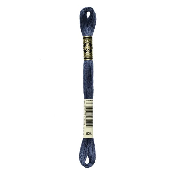 DMC Fil à broder "Mouliné Spécial®" écheveau de 8 m - à 6 brins (930/bleu)