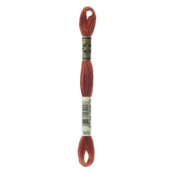 DMC Fil à broder "Mouliné Spécial®" écheveau de 8 m - à 6 brins (920/rouge)