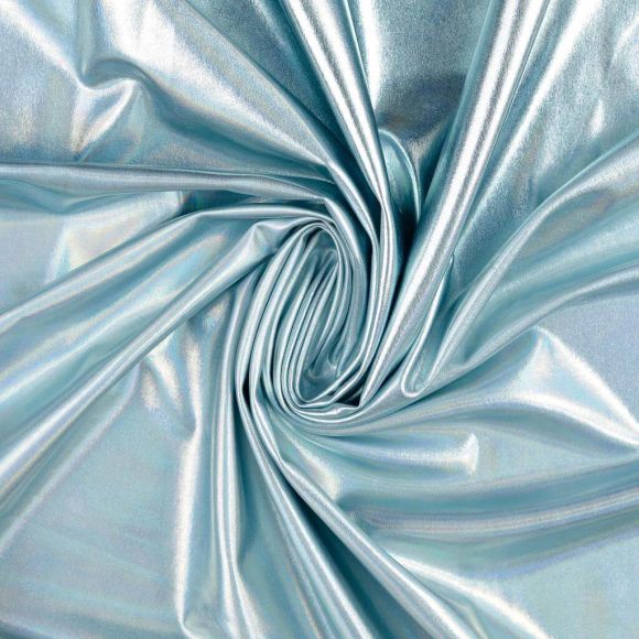 20 cm reste // Jersey pelliculé "Metallic Ice/reine des neiges" (bleu clair irisé)