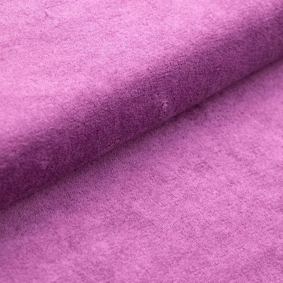 Strick-Frottee Bio-Baumwolle "uni-purple passion" (rotlila) von C.PAULI