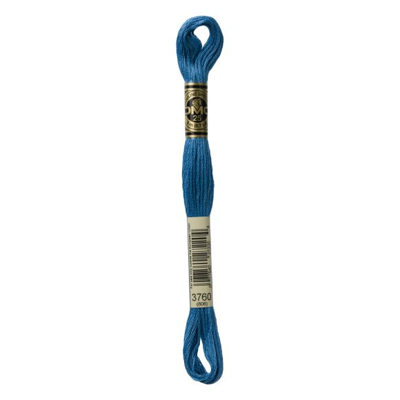 DMC Fil à broder "Mouliné Spécial®" écheveau de 8 m - à 6 brins (3760/bleu)