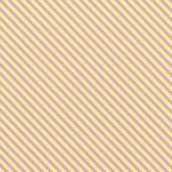 AU Maison Wachstuch "Diagonal Stripe-Purple" (mauve/hellgelb)