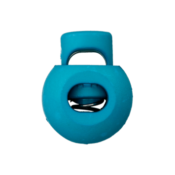 Arrêt pour cordon 20 mm "1-trou rond" (turquoise)