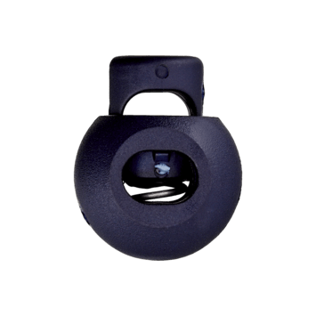 Arrêt pour cordon 20 mm "1-trou rond" (bleu foncé)