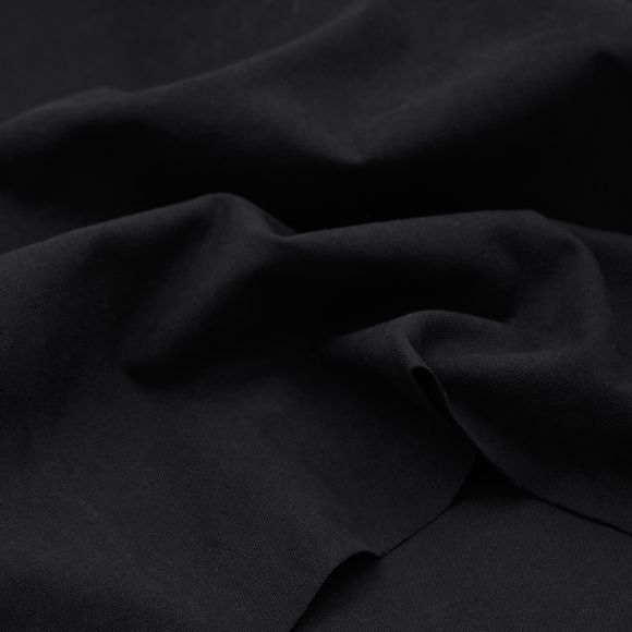 85 cm Coupon // Heavy Canvas Baumwolle "Washed - black" (schwarz) von mind the MAKER