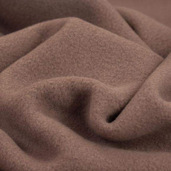 Fleece Bio-Baumwolle "uni" (blassbraun)